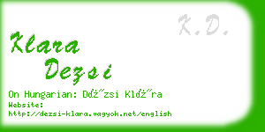 klara dezsi business card